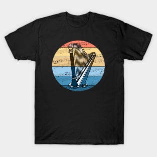 Harp Music Notation Harpist String Musician T-Shirt